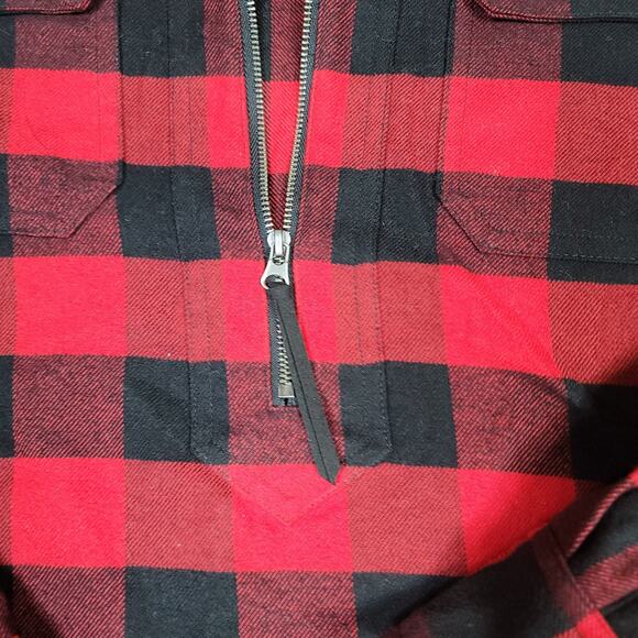 Chaps Buffalo Plaid 1/2 Zip Pullover Shacket Women's SZ LG - Picture 5 of 10